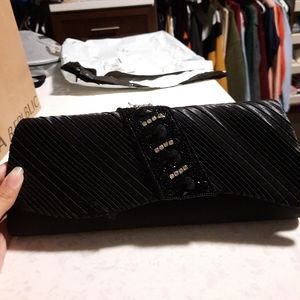 Black formal clutch
